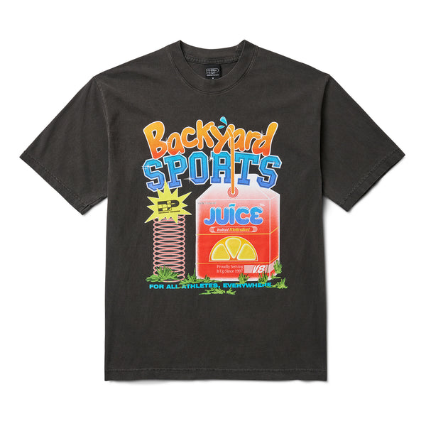 DRIVEWAY PARADISE - BACKYARD SPORTS JUICE GRAPHIC TEE - VINTAGE BLACK - T-Shirt