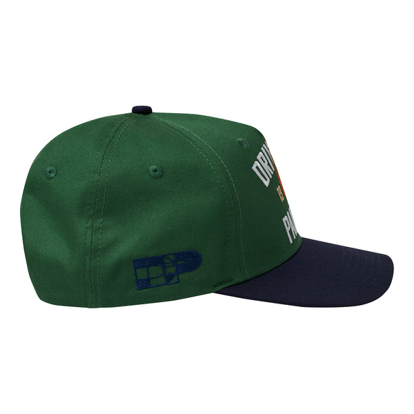 DRIVEWAY PARADISE - DP HOOPS FIVE PANEL HAT - GREEN -