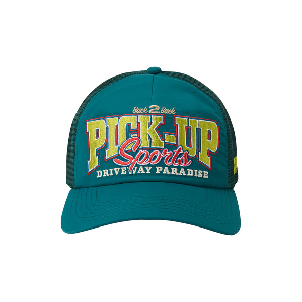 DRIVEWAY PARADISE - PICK UP SPORTS TRUCKER HAT - BOTTLE GREEN -