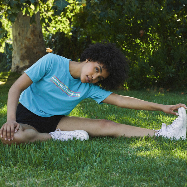 DRIVEWAY PARADISE - CROP TOP - MINTY BOI™ - SWIMMING POOL BLUE - CROP TOP